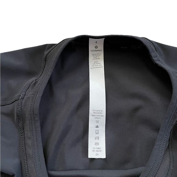 LULULEMON Black Back Cutout Shirt Size 4 - Picture 4 of 5